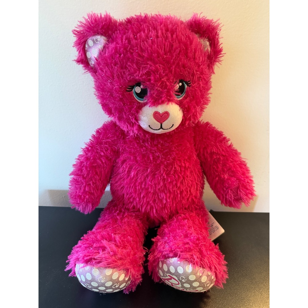 Build a Bear Hot‎ Pink Sparkle Barbie Collection Plush Bear 16"